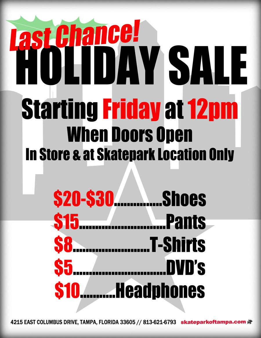 Our Last Chance Holiday Sale starts Friday